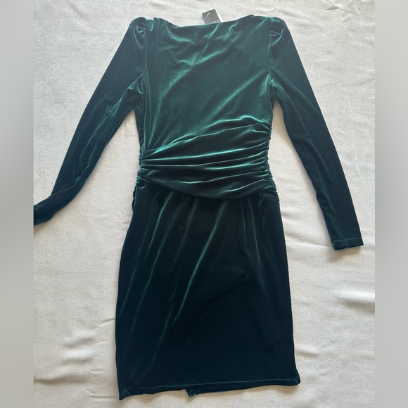 Ralph Lauren Green Velvet Cocktail Dress New - Picture 5 of 8
